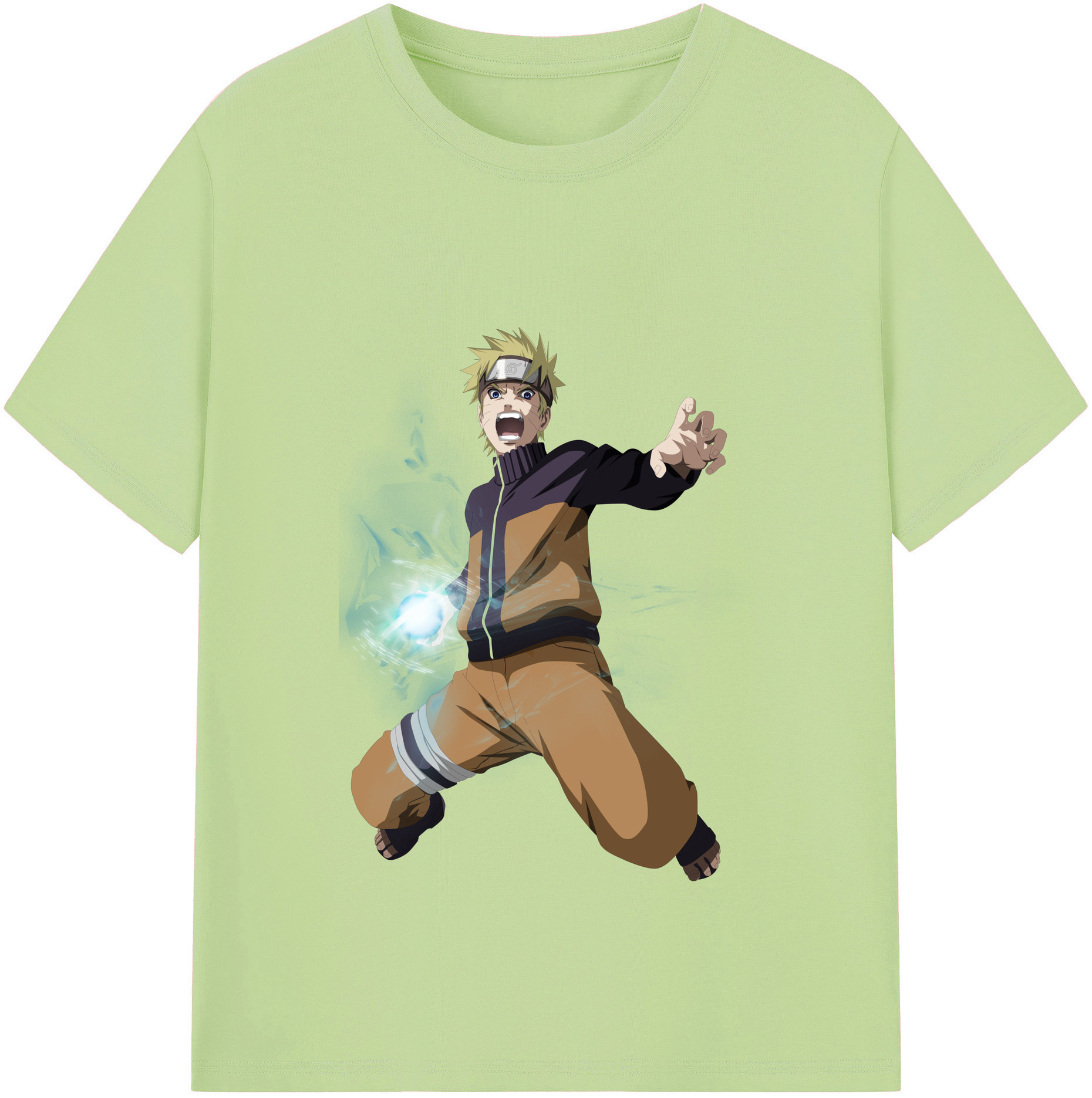 （画像用） NARUTO -ナルト- うずまき ナルト Uzumaki Naruto 綿100％半袖Tシャツ（フロントプリント）